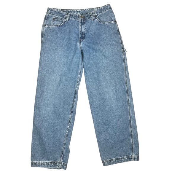 Y2K Levi's L2 Jeans 12 Wide Leg Skater Back Buckle Blue Tab High Rise - Picture 2 of 13